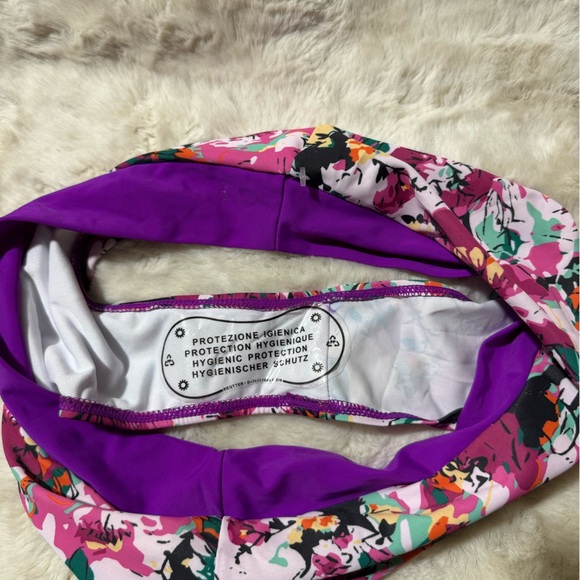 High Waist Bikini Set Swimwear Purple Floral PushUp Underwire Swimsuit Beach (L) - Picture 11 of 15